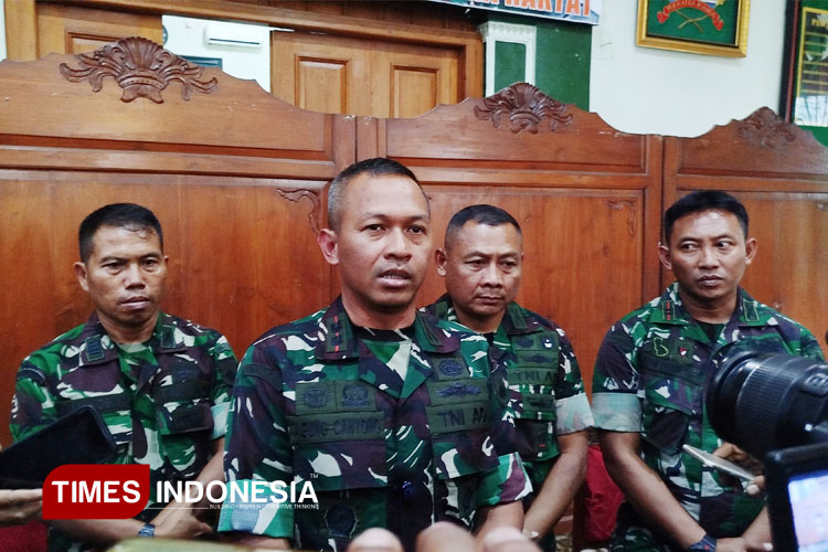 Jajaran Kodim 0721 Blora menggelar Konferensi Pers di aula makodim. (FOTO: Rengga/TIMES Indonesia)