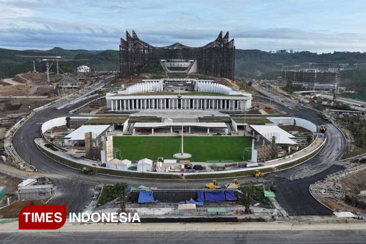 Istana negara di Ibu Kota Nusantara (IKN). (Foto: Awal/TIMES Indonesia)