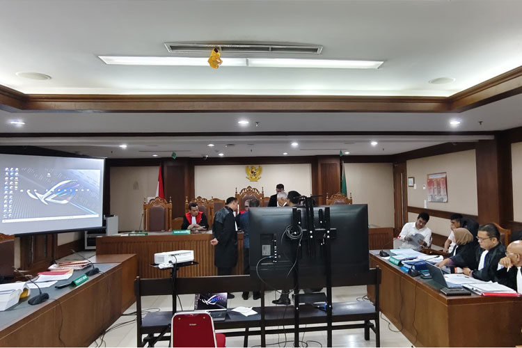Saat sidang berlangsung di perkara sengketa lahan PT Position vs PT WKM di PN Jakpus, Rabu (24/09/2025).
