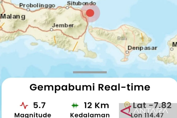 Gempa Magnitudo 5,7 Guncang Bali dan Jatim, BMKG Sebut Akibat Aktivitas Sesar Aktif
