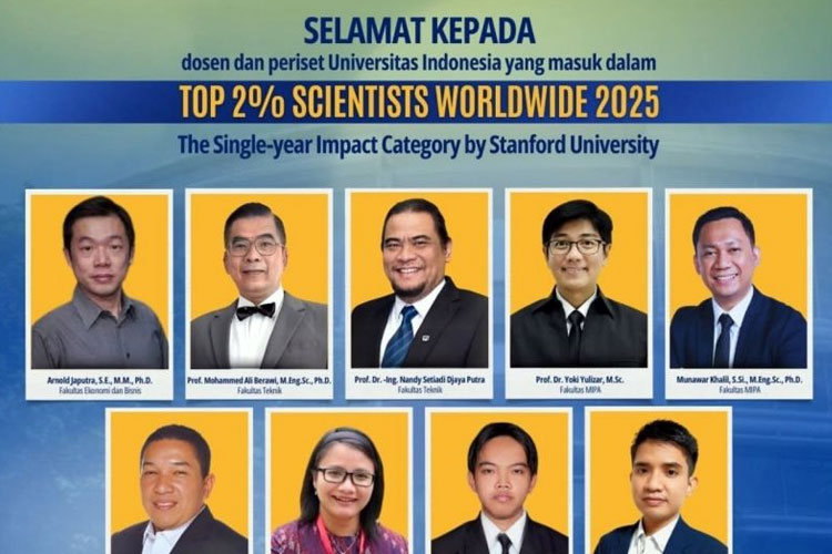 15 Dosen UI Masuk Jajaran 