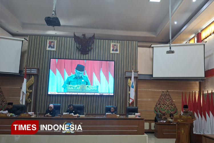 Rapat paripurna DPRD Pangandaran. (Foto : Acep Rifki Padilah/TIMES Indonesia)