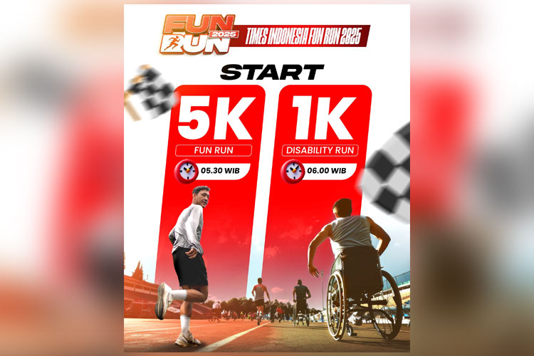 Flyer TIMES Indonesia fun Run 2025 yang diikuti oleh puluhan disabilitas. (Foto: Dok. TIMES Indonesia)
