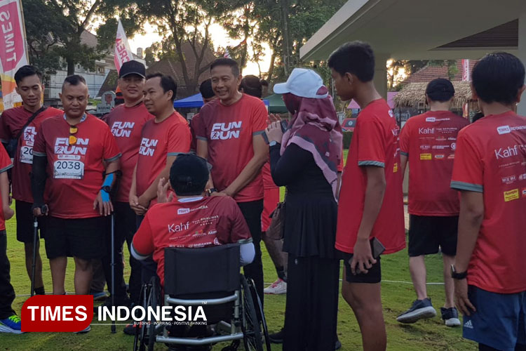 Persiapan TIMES Indonesia Fun Run 2025 di Taman Cerme Kota Malang Minggu, 28 September 2025