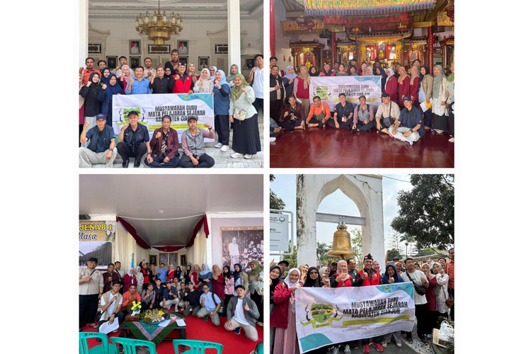 Napak tilas MGMP Sejarah Cianjur ke Toko Roti Tan Keng Cu, Vihara Bhumi Pharsjia, SDN Ibu Jenab 1, dan Pendopo Cianjur. (FOTO: MGMP Sejarah Cianjur for TIMES Indonesia)