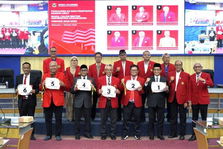 Enam Bakal Calon Rektor Unhas 2026-2030 Masuk Tahap Kampanye dan Sosialisasi