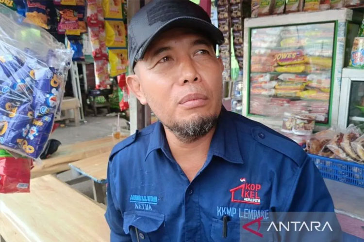 Ketua Koperasi Merah Putih Kelurahan Lempake, Samarinda, Kaltim, Adung KS Utomo di Samarinda, Kamis (2/10/2025). (FOTO: Antara Kaltim/Ahmad Rifandi).