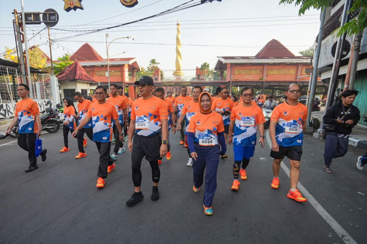 Fun Run “Run for Resilence: Kenali Ancamannya, Kurangi Resikonya” dalam PRB 2025 di Alun-alun Wiraraja, Kota Mojokerto, Kamis (2/10/2025) (FOTO: Dok. TIMES Indonesia)