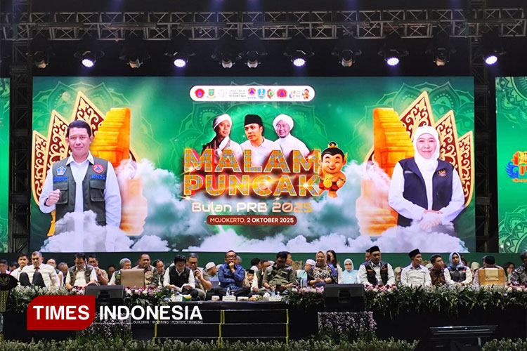 Menko PMK RI, Pratikno pada saat mengajak masyarakat mencegah bencana dari hal paling sederhana di kehidupan sehari-hari, Kamis (2/10/2025). (FOTO: Theo/TIMES Indonesia)