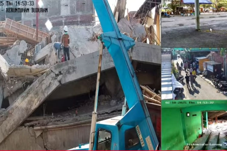 Live streaming proses evakuasi ponpes Al Khoziny di Channel youtube Pemerintah Kabupaten Sidoarjo. (Foto: Tangkapan Layar)
