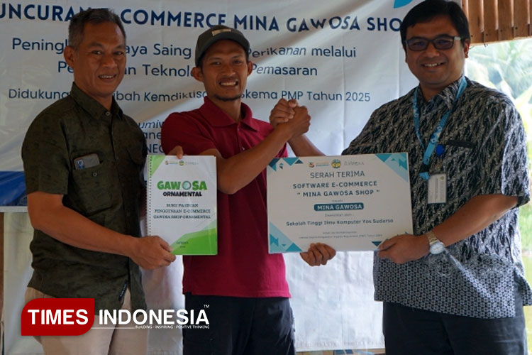 E-commerce  Gawosa Shop diluncurkan untuk membantu pemasaran ikan hias di Gumiwang, Banjarnegara. (FOTO: Dok Kominfo Banjarnegara for TIMES Indonesia)