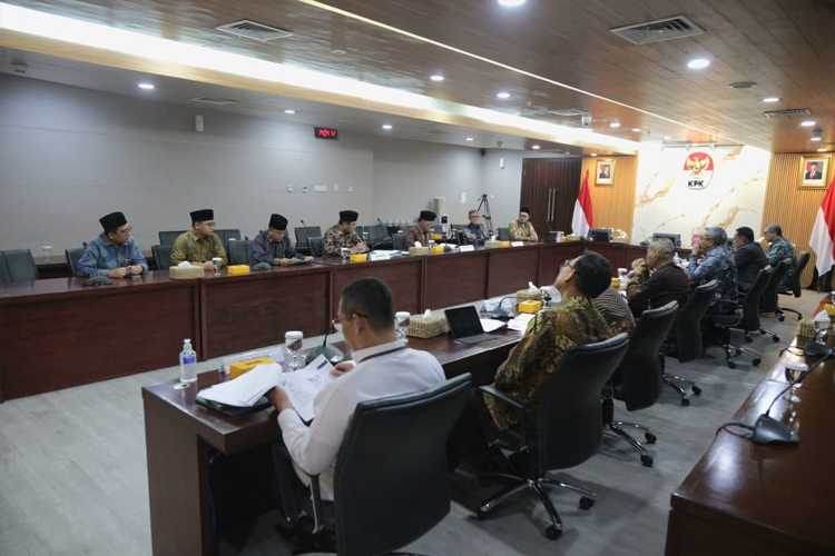 Pertemuan Kemenhaj dan KPK di gedung KPK. (FOTO: dok. Kemenhaj)