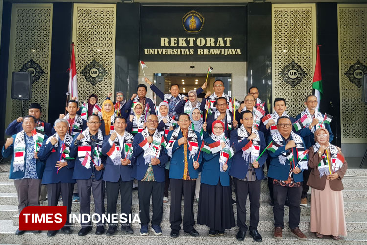Deklarasi Dukungan UB atas pengakuan kemerdekaan Palestina oleh Dunia Internasional pada Jumat (3/9/2025). (FOTO: Achmad Fikyansyah/TIMES Indonesia)