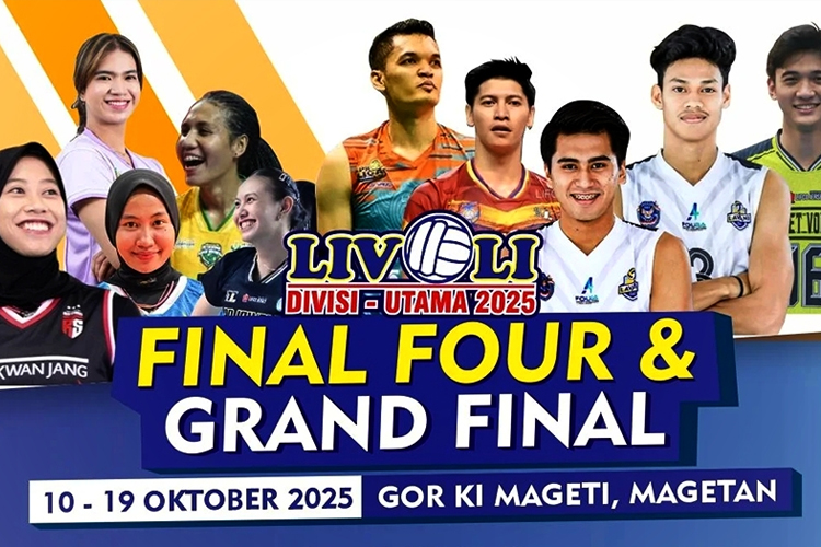 Magetan kembali dipercaya sebagai tuan rumah final four dan grand final Livoli Divisi Utama 2025. (Foto:PBVSI)