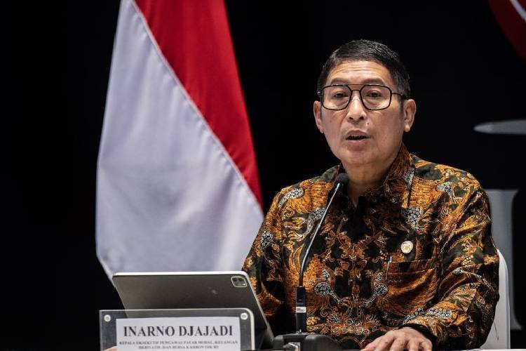 Inarno Djajadi, Kepala Eksekutif Pengawas Pasar Modal, Keuangan, Derivatif dan Bursa Karbon Otoritas Jasa Keuangan (OJK). FOTO: Antara/BAYU PRATAMA S)