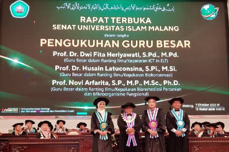 Unisma Kukuhkan Tiga Guru Besar Baru, Perkuat Langkah Menuju World Class University