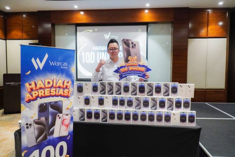 Worcas Group Apresiasi Kinerja Karyawan, Bagikan 100 iPhone di Malam Gathering 2025