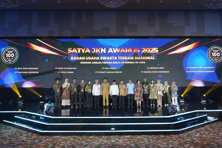 BPJS Kesehatan Berikan Penghargaan Satya JKN Award 2025 kepada 110 Badan Usaha Berkomitmen. (Foto: BPJS Kesehatan for Times Indonesia)