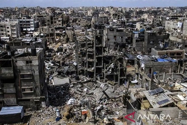 Ilustrasi - Kehancuran Jalur Gaza. (FOTO: ANTARA/Anadolu/py/am)
