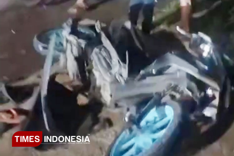 Kondisi kendaraan yang terlibat lakalantas di Kota Banjar. (FOTO: Susi/TIMES Indonesia)