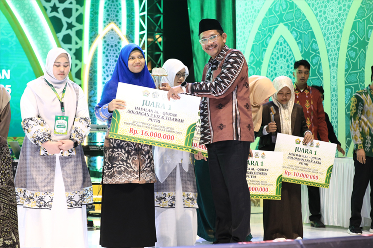 STQH Nasional XXVIII 2025 Berakhir di Kendari, Berikut Daftar Pemenangnya