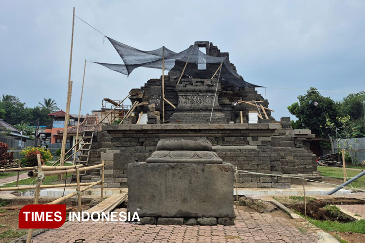 Pemugaran Tahap Pertama Candi Jago di Tumpang, Kabupaten Malang. (Foto: Abimanyu Satrio Widodo/TIMES Indonesia)