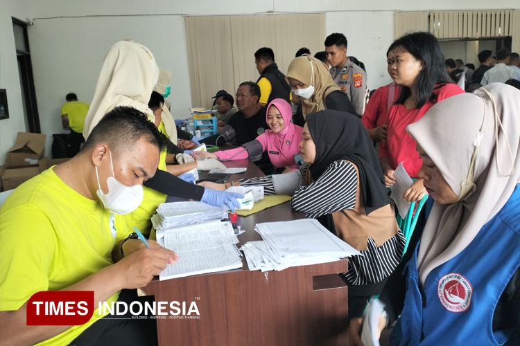 Polres Tasikmalaya Kota Gelar Donor Darah, Target Kumpulkan 1000 Labu Darah