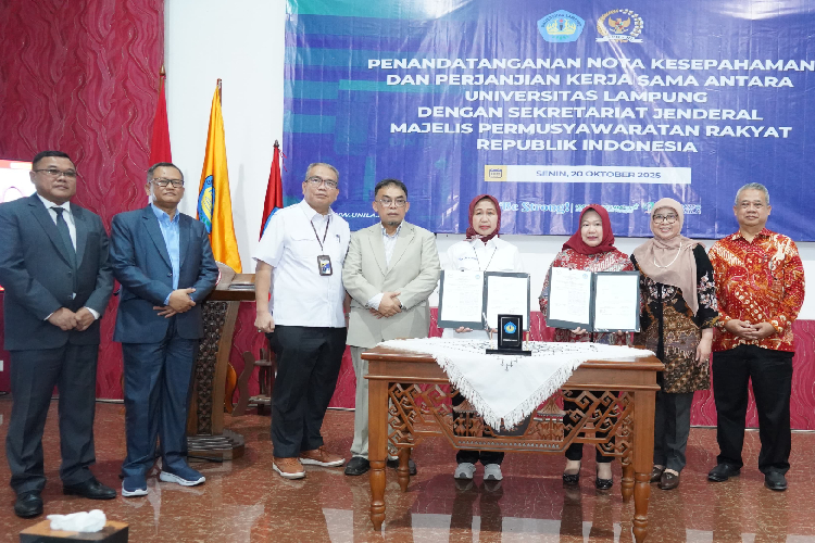 Setjen MPR dan Sekretariat Jenderal (Setjen) MPR RI bersama Universitas Lampung (Unila) resmi menjalin kerja sama di bidang kajian akademik ketatanegaraan.