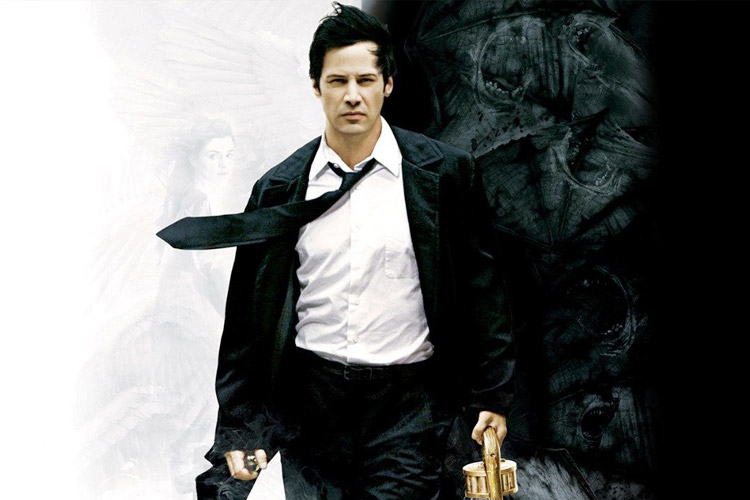 Poster film Constantine yang dibintangi Keanu Reeves.