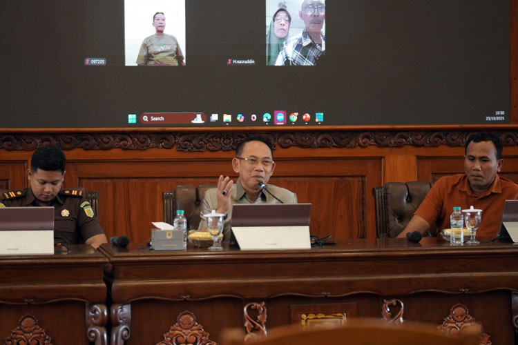 Sekretaris Daerah Kota Mojokerto, Gaguk Tri Prasetyo pada saat menyampaikan ancaman nyata Judol, Kamis (23/10/2025). (Foto: Dok. TIMES Indonesia)