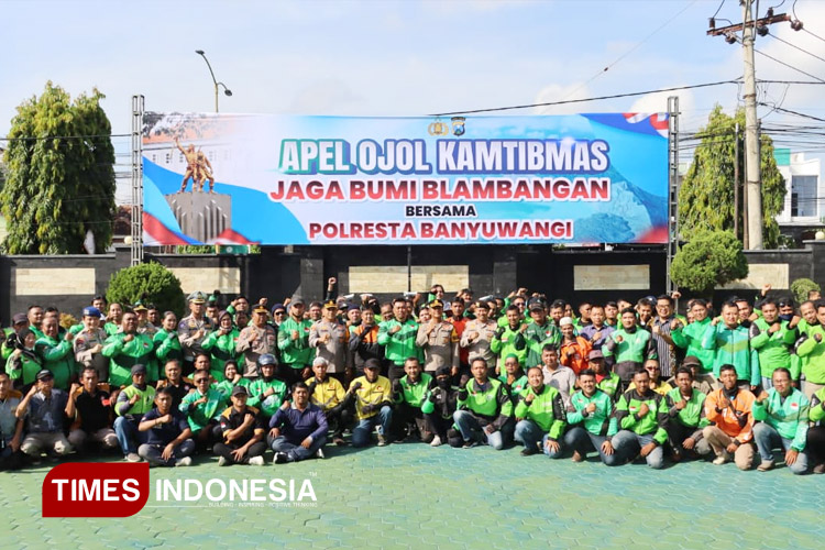 Polresta Banyuwangi Gandeng Komunitas Ojol Jadi Mitra Kamtibmas