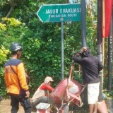Mitigasi Bencana , Ratusan Rambu Jalur Evakuasi Dipasang di Kota Kediri