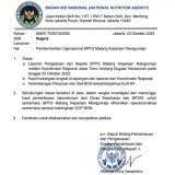Buntut Dugaan Keracunan MBG, BGN Berhentikan SPPG Mangunrejo Kepanjen