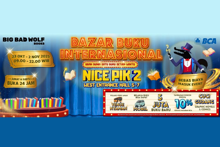 Resmi Dibuka! BBW Jakarta 2025 Hadir di NICE PIK 2: Lautan Jutaan Buku Baru, Hadiah Spektakuler, dan Keseruan Literasi Tanpa Batas. (FOTO: ist)