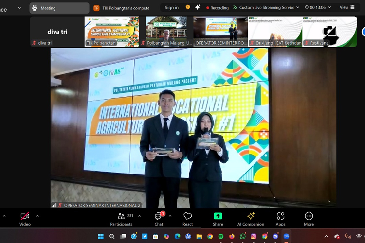 Polbangtan Malang Gelar International Vocational Agriculture Symposium 2025