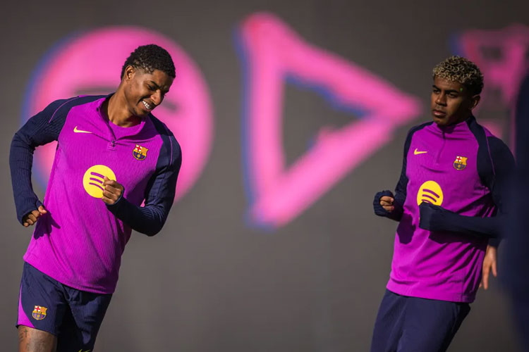 Duo penyerang Marcus Rashford dan Lamine Yamala akan menjadi tumpuan utama Barcelona saat menghadapi tuan rumah Real Madrid di Liga Spanyol, Minggu (26/10/2025) malam nanti. (foto: FC Barcelona)