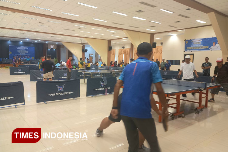 Turnamen Bontang Open Antusias diikuti pemain tenis meja se kota Bontang dan Luar Bontang. (Foto: Kusnadi/TIMES Indonesia)
