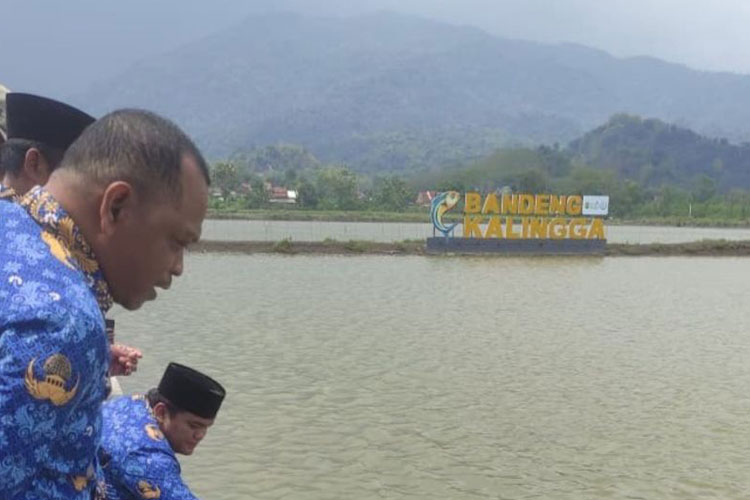 Peninjauan lokasi budidaya ikan bandeng di Desa Ujungwatu Kecamatan Donorojo Kabupaten Jepara, Jawa Tengah, Selasa (28/10/2025). (Foto:  Humas Pemkab Jepara)