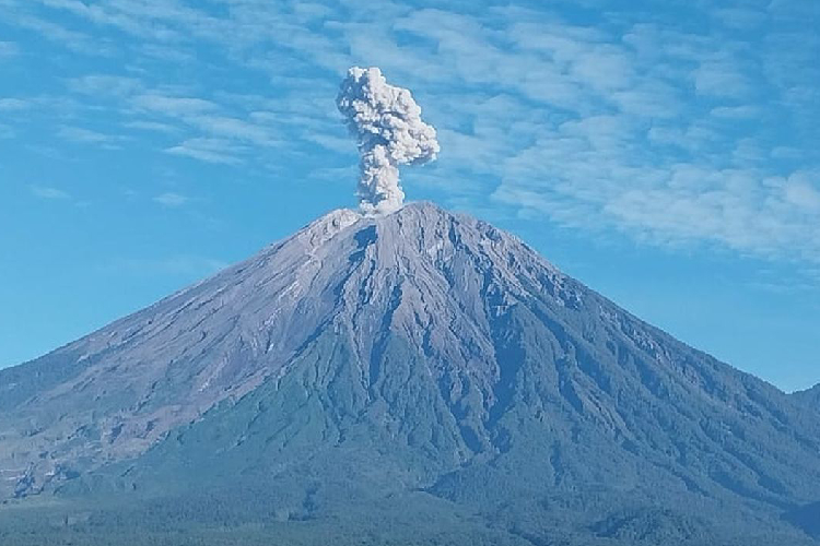 Ilustrasi erupsi gunung semeru. (foto: Istimewa)