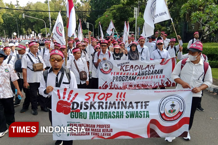 Presiden Tak Temui Aksi Guru Madrasah Swasta di Jakarta, Pemerintah Janji Percepat Kebijakan