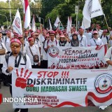 Aksi Guru Madrasah Swasta di Jakarta, Pemerintah Janji Percepat Kebijakan