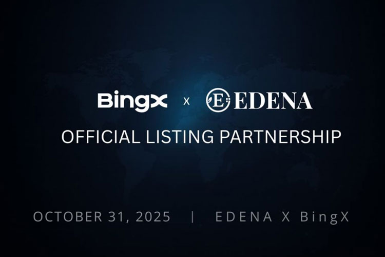 EDENA Announces BingX Listing on October 31, 2025, with Global Top 5 Exchange Listings to Follow