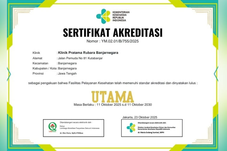 Resmi, Klinik Pratama Rutan Banjarnegara Sandang Status Akreditasi Utama