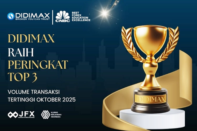 DIDIMAX Raih Peringkat TOP 3 Best Broker JFX Oktober 2025