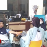 Berdesakan, Warga Desa Tanggul Kulon Ikut Donor Darah