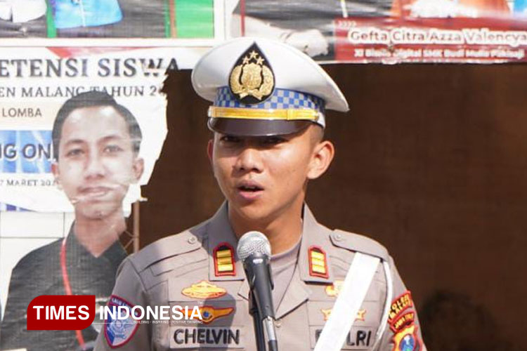 Kasatlantas Polres Malang AKP Muhammad Alif Chelvin Arliska. (Foto: Amin/TIMES Indonesia)