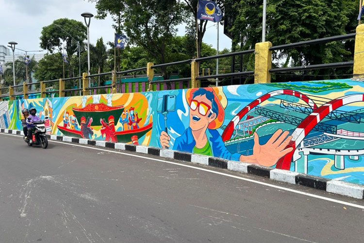 Mural di kawasan Jalan Gubeng Pojok Surabaya. (Foto: Diskominfo Surabaya)