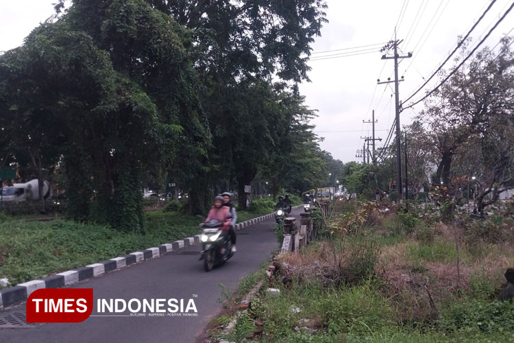 Salah satu lahan makam yang terdampak pembangunan frontage road di Waru Sidoarjo. (FOTO: Syaiful Bahri/TIMES Indonesia)