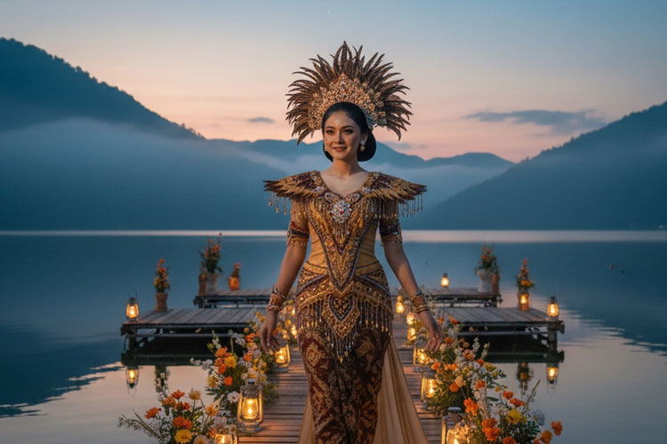 Ilustrasi gambar AI tentang gadis titisan Dewi Rengganis. (foto: ilustrasi AI)