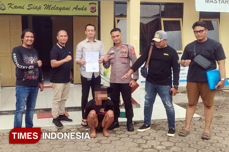 Polsek Majalengka Kota amankan pelaku tipu gelap motor. (FOTO: Jaja Sumarja/TIMES Indonesia)